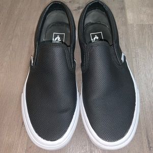 Black Perforated Vans